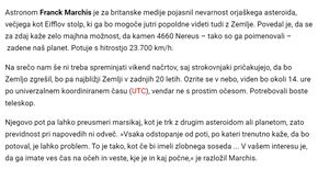  Vir: posnetek zaslona prispevka v Slovenskih novicah 