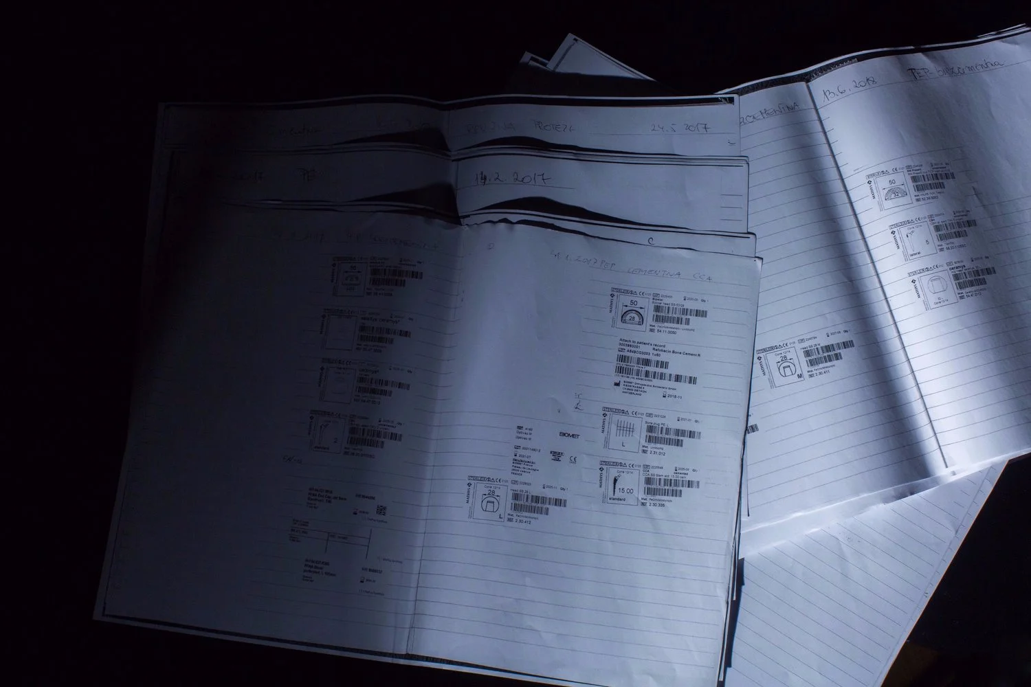 Data on Orthopaedic Implants Kept in Notebooks