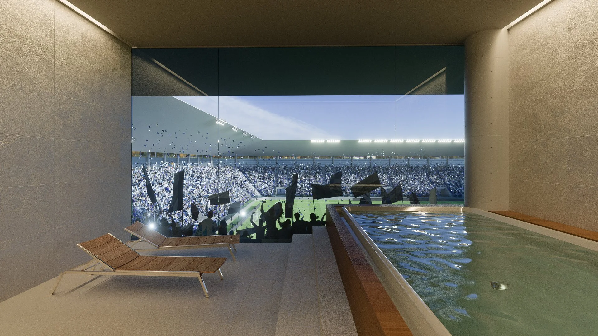 Budući stadion NK Osijek donijet će nogometne utakmice s jacuzzijem i saunama. Foto: NK Osijek
