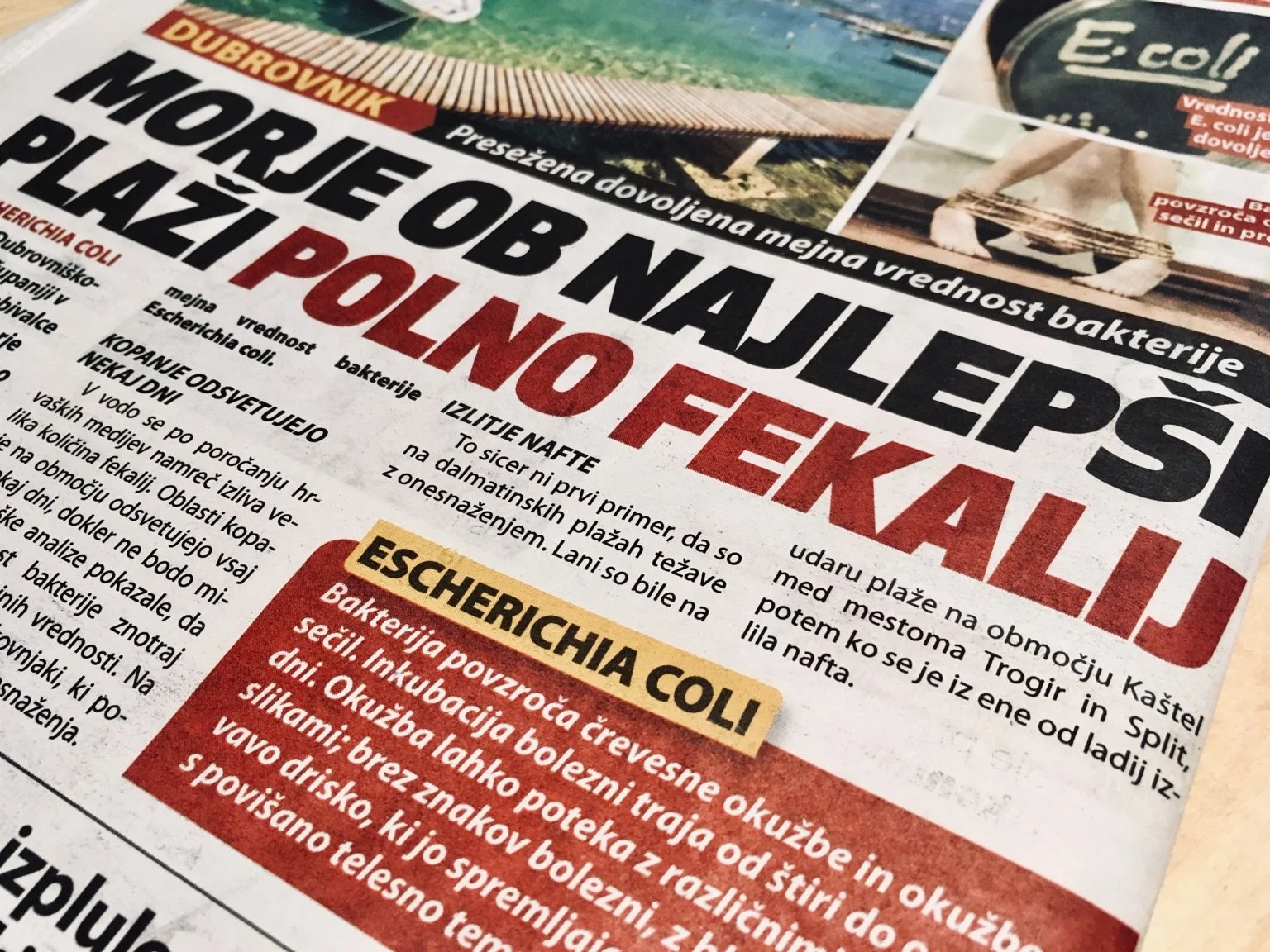 Morje pri Dubrovniku je bilo onesnaženo, a prejšnji teden