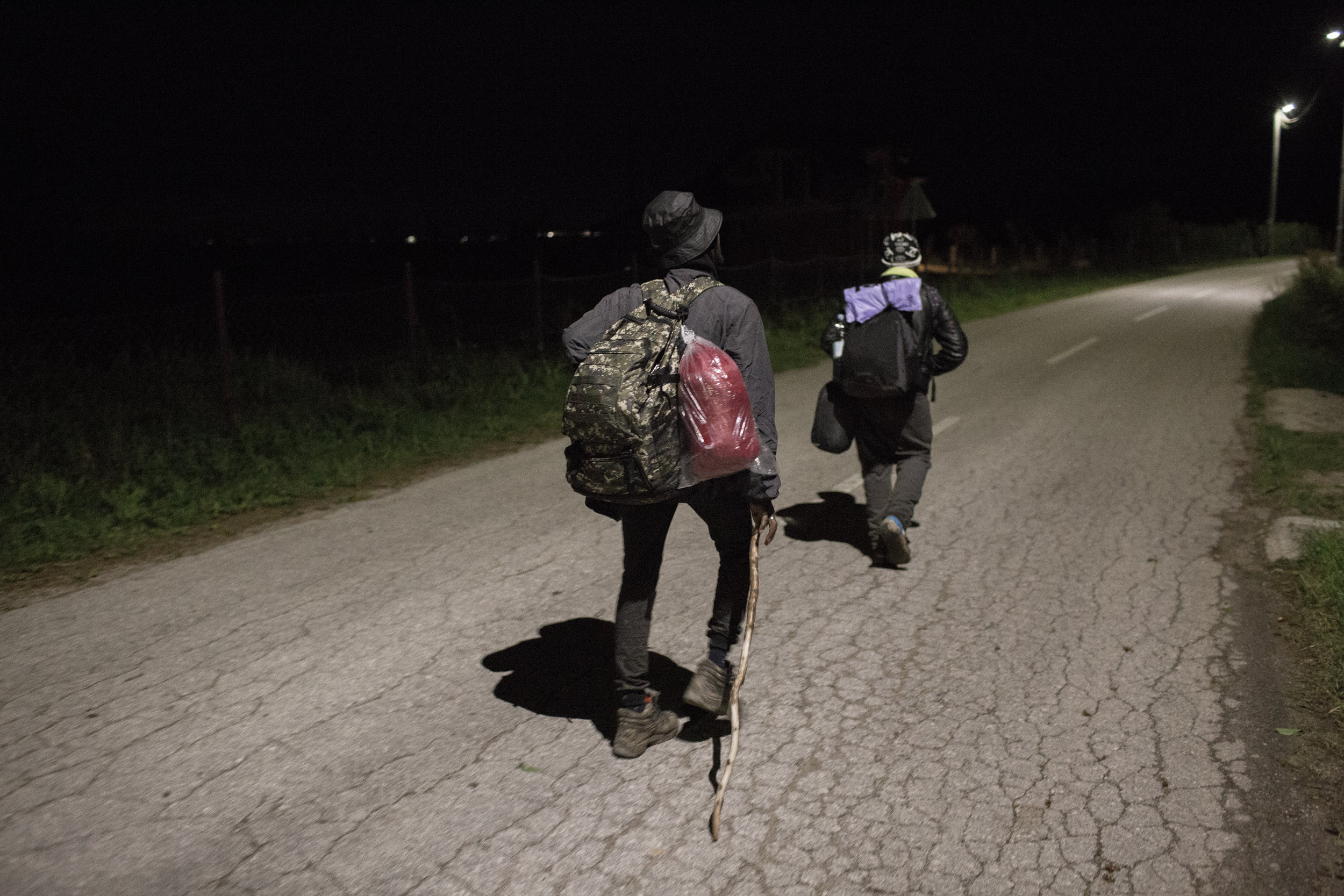  A refugee from India in the vicinity of Bihać on his way to Croatia. 