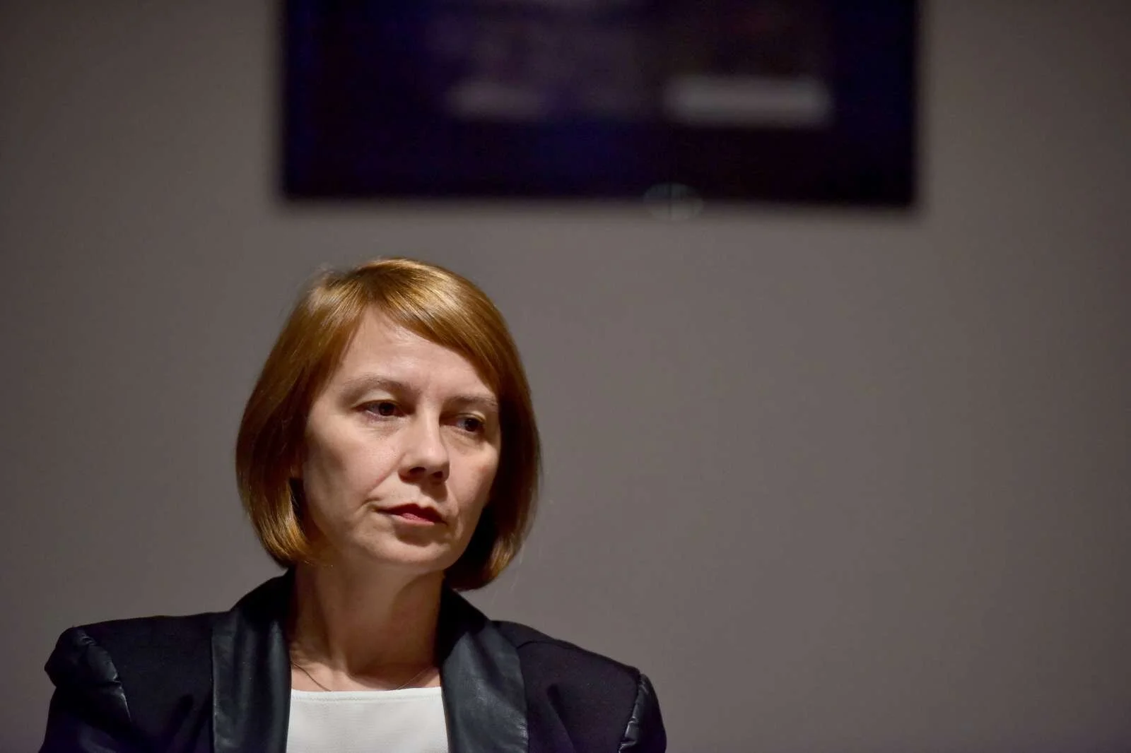  Poslanka SDS Alenka Jeraj je opozorila, da v nadzornem svetu javne radiotelevizije ni člana, imenovanega na predlog poslanske skupine SDS. Foto: Tamino Petelinšek/STA 