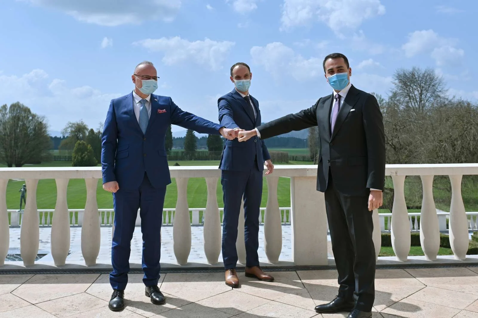  Minister za zunanje zadeve Anže Logar se je z ministrskima kolegoma iz Italije in Hrvaške dvakrat sestal tudi tristransko, nazadnje aprila letos na Brdu pri Kranju. Foto: Tamino Petelinšek/STA 