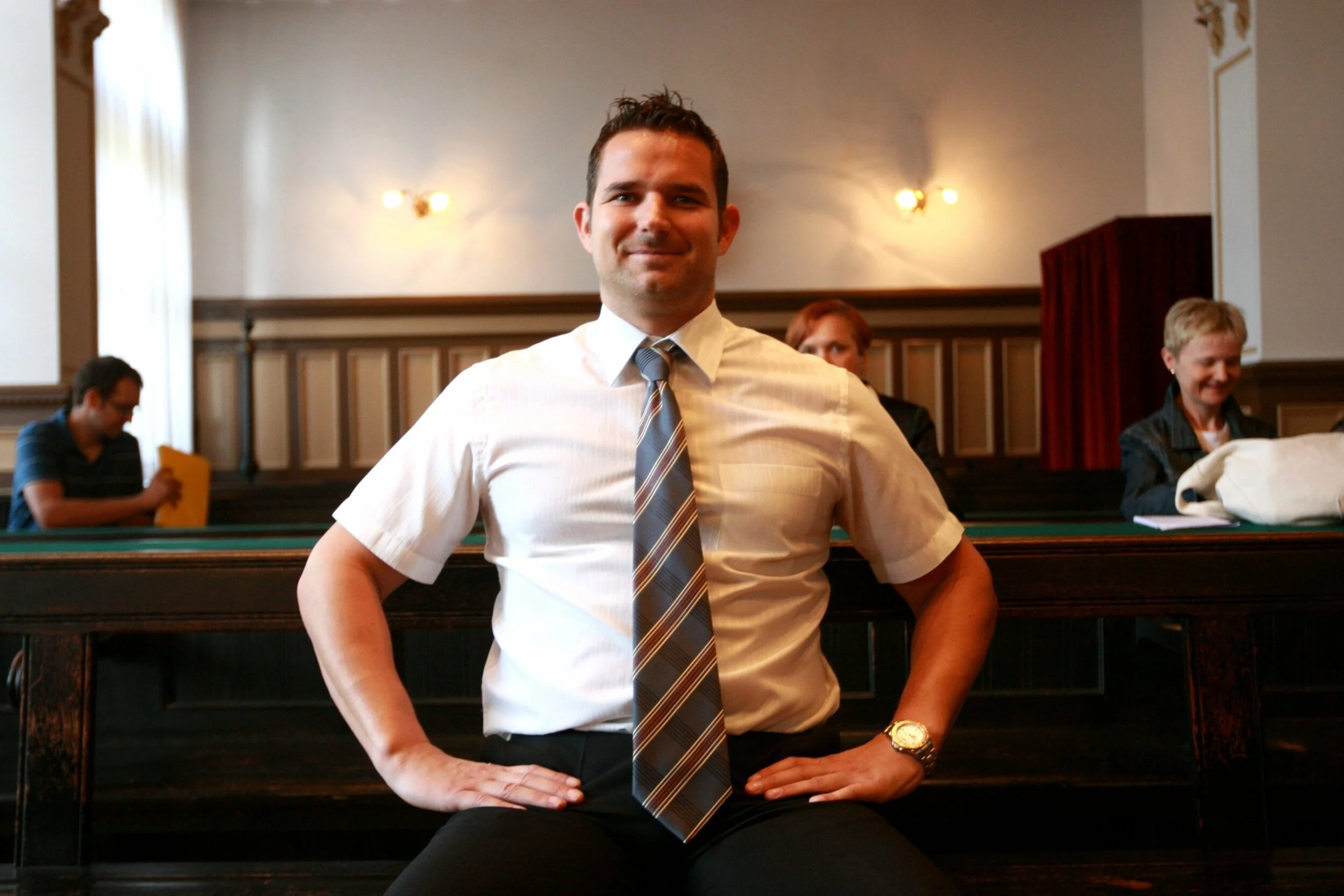  Rok Snežič at a Slovene court. Photo: Robert Balen/Večer 
