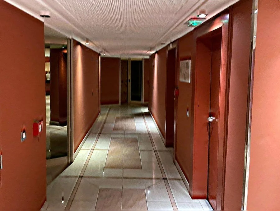  The hallway of the Monte Carlo Star apartment complex where Svetlana Krivonogikh once lived in Monaco. Photo: Supplied/ICIJ 