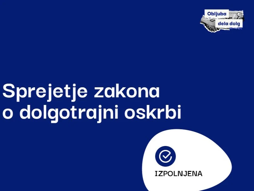Sprejet zakon o dolgotrajni oskrbi