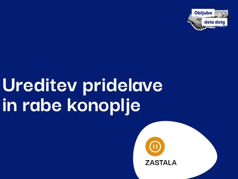 Ureditev uporabe konoplje v medicinske namene še v medresorskem usklajevanju