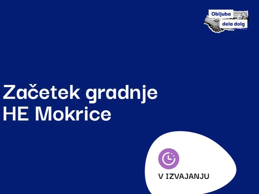 Gradnje hidroelektrarne Mokrice predvidoma ne bo pred koncem aprila