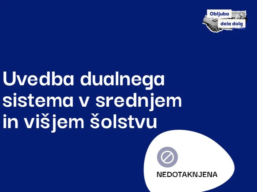 Vajeništvo za zdaj le v srednjih šolah