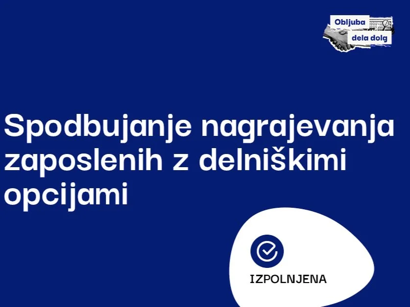 Nižja obdavčitev nagrajevanja z delniškimi opcijami