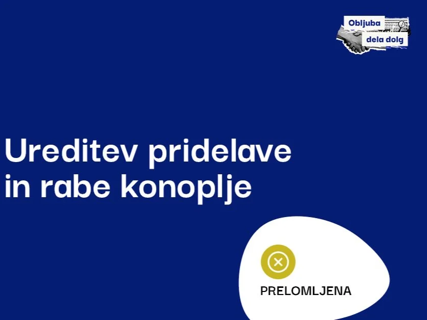 Vlada ni uredila pridelave in rabe konoplje
