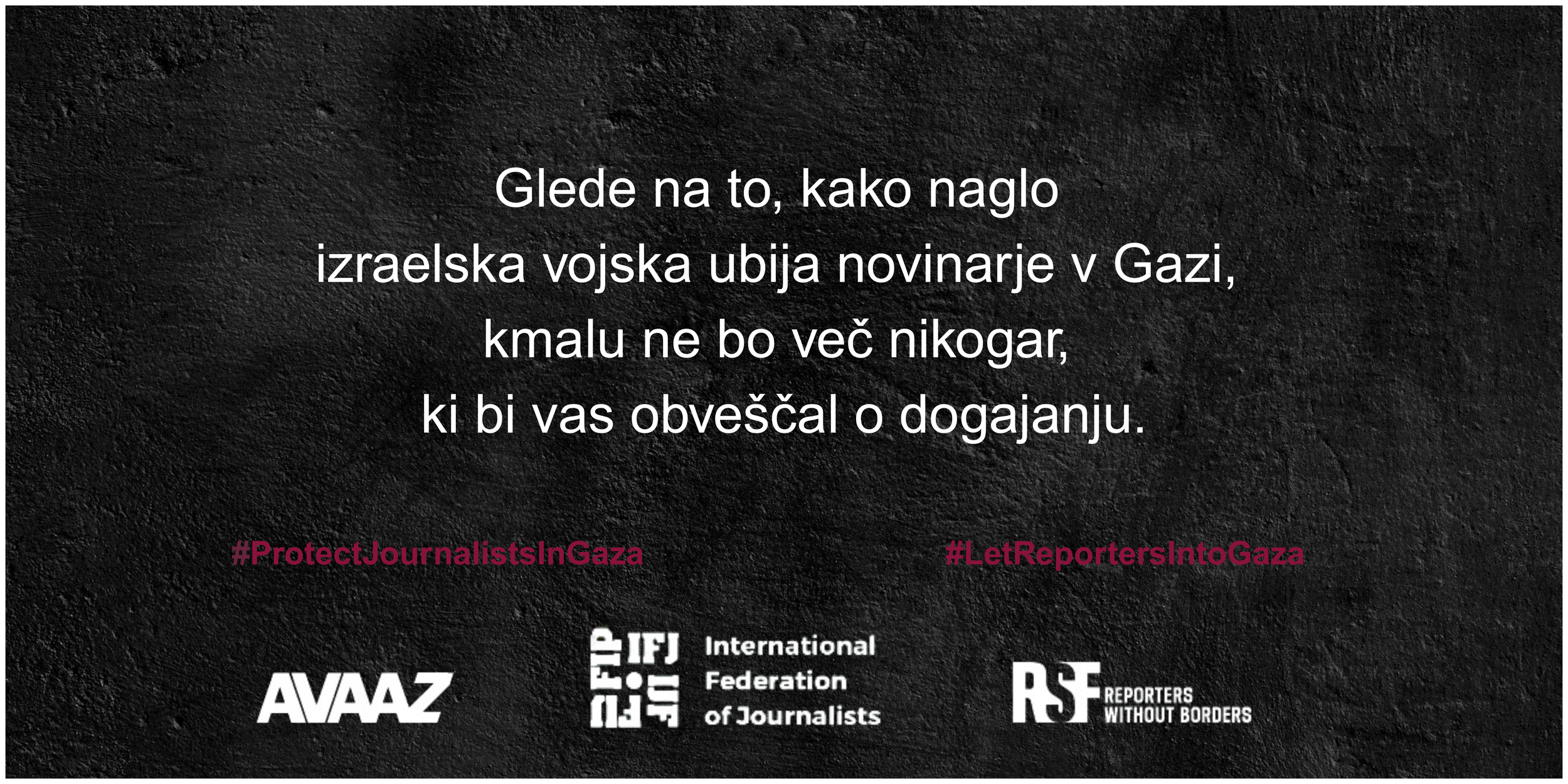 Novinarji v Gazi umirajo!