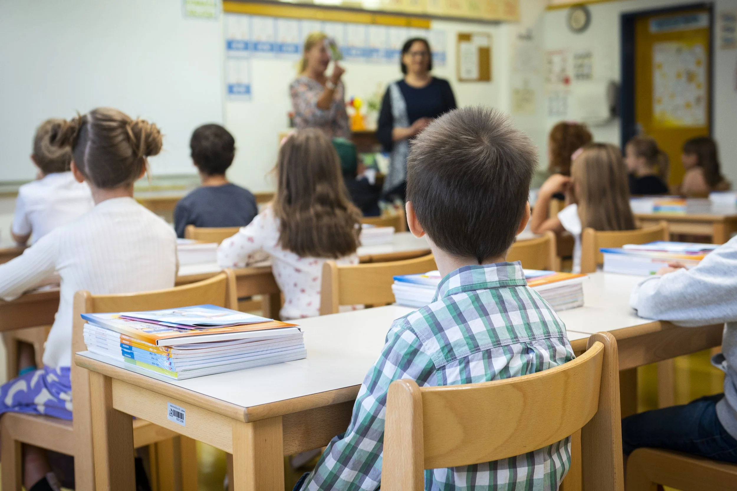  Po junijskih podatkih ministrstva za izobraževanje se je delež učencev priseljencev v slovenskih osnovnih šolah med letoma 2017 in 2024 povečal za 5,2 odstotne točke. Foto: Bor Slana/STA 