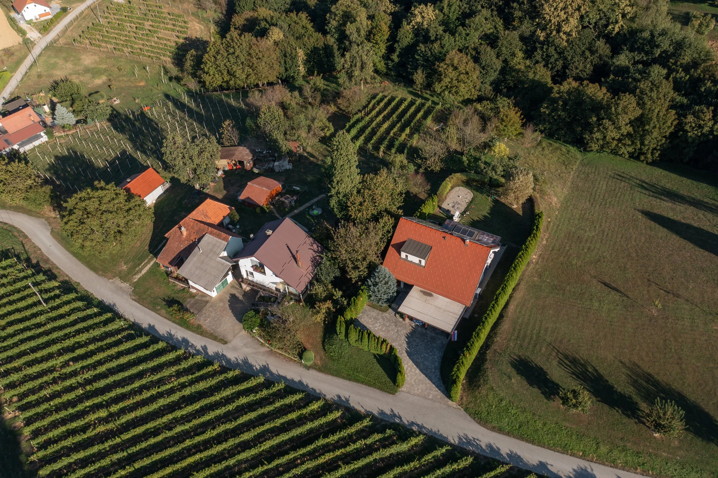   The family house of MP Andrej Kosi (SDS), right side, was until 2014 officially registered as a crop storage building. Photo: Oštro  