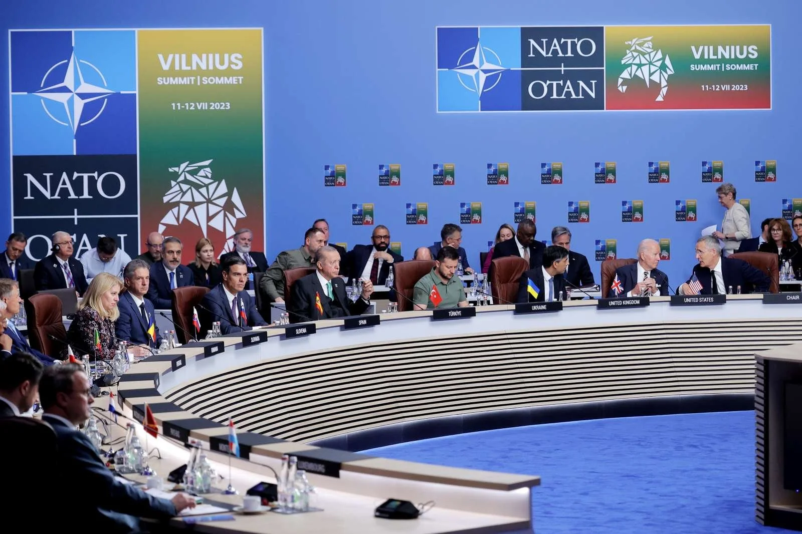  Na vrhu Nata v Vilni so države članice sprejele odločitev, da bodo v zavezništvo kot polnopravno članico povabile Švedsko. Foto: Daniel Novakovič/STA 