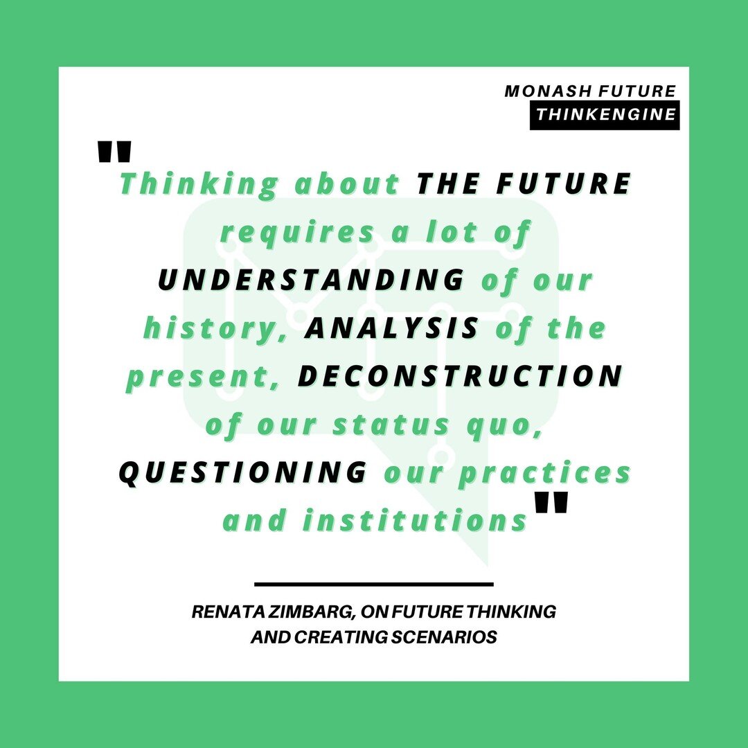 💭 𝗖𝗼𝘂𝗹𝗱 𝘄𝗲 𝗵𝗮𝘃𝗲 𝗳𝗼𝗿𝗲𝘀𝗲𝗲𝗻 𝘁𝗵𝗲 𝗲𝗳𝗳𝗲𝗰𝘁𝘀 𝘁𝗵𝗮𝘁 𝗖𝗢𝗩𝗜𝗗-𝟭𝟵 𝗵𝗮𝘀 𝗵𝗮𝗱 𝗼𝗻 𝘁𝗵𝗲 𝘄𝗼𝗿𝗹𝗱? 💭

In our second blog post in Monash Future ThinkEngine, our convenor, Renata explores the future thinking, scenario-ba