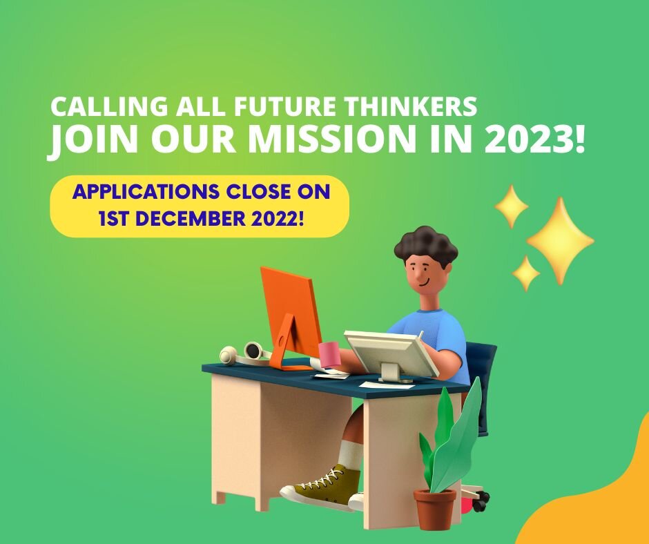 CALLING ALL FUTURE THINKERS TO JOIN OUR MISSION IN 2023!

Monash Future Thinkers is looking for new futurists to join our mission for #oursharedfuture. If you have a passion for impact and change or looking for a community to be apart of, then look n