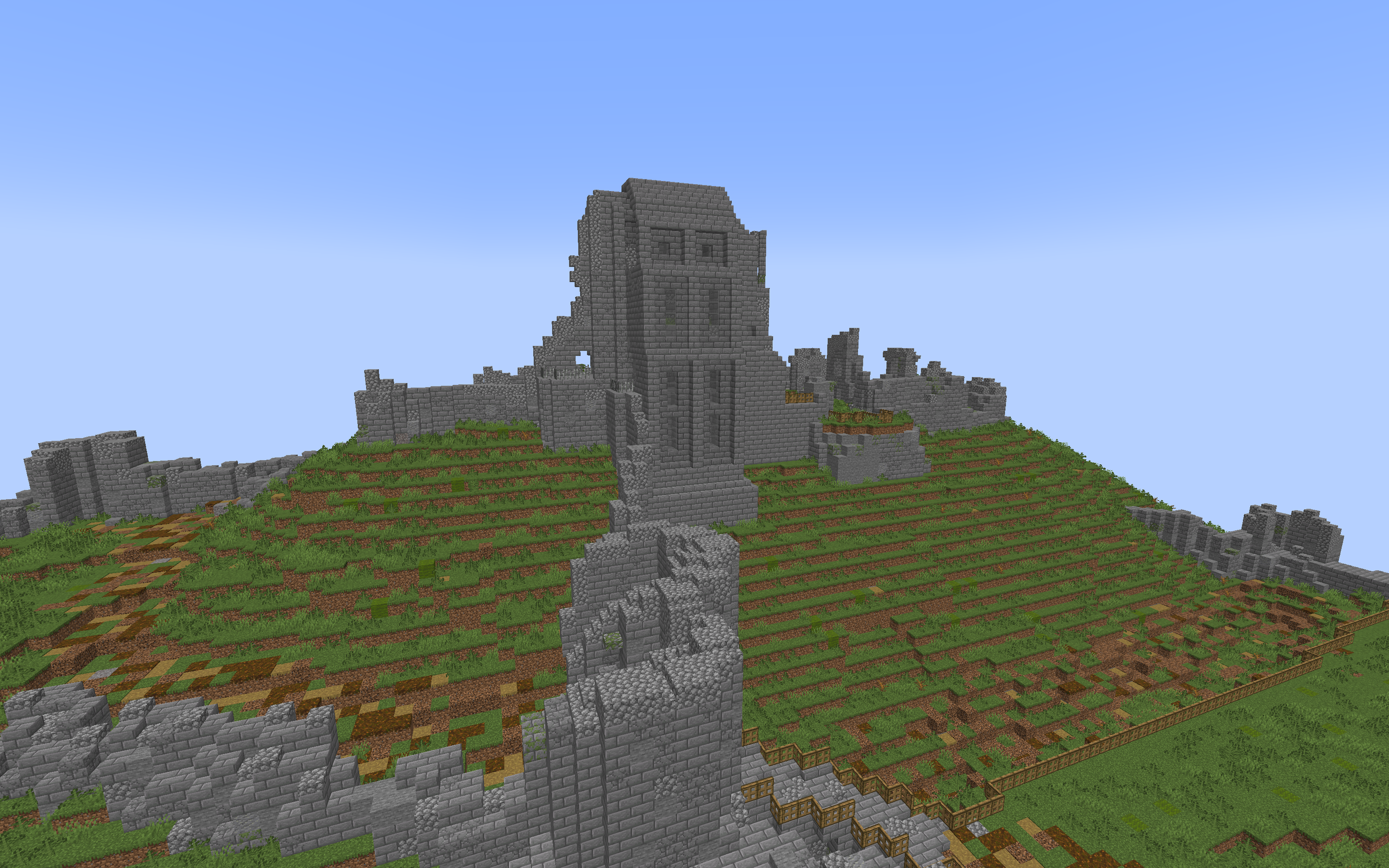 Explore ruins of Corfe Castle in Minecraft