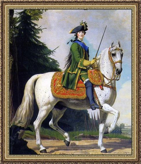 Catharina de Grote te paard, 1762.