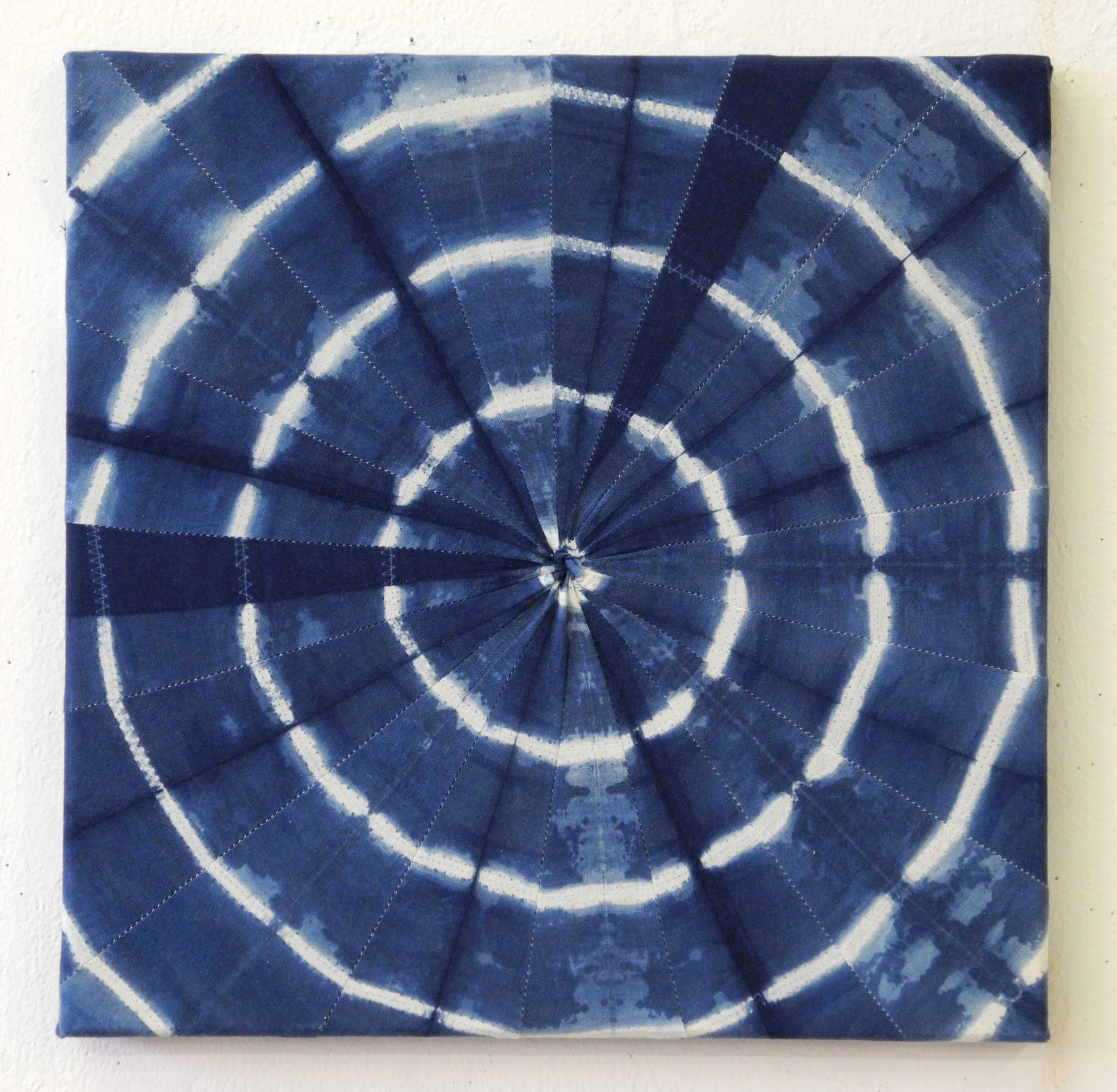 Ode to LB, 2013, Indigo on canvas, 13" x 13"
