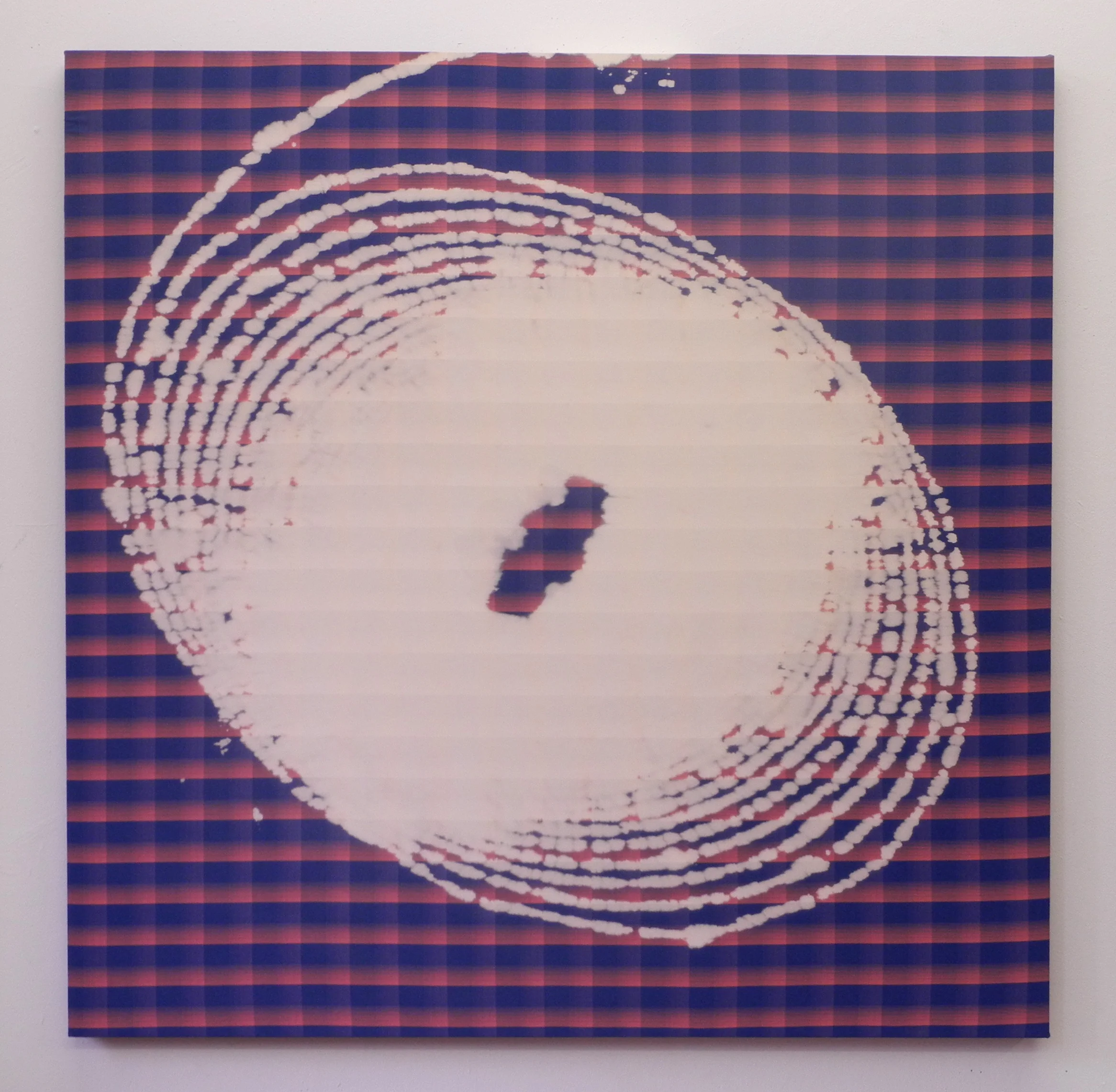 Hurricane, 2011, Bleach on fabric, 48" x 48"