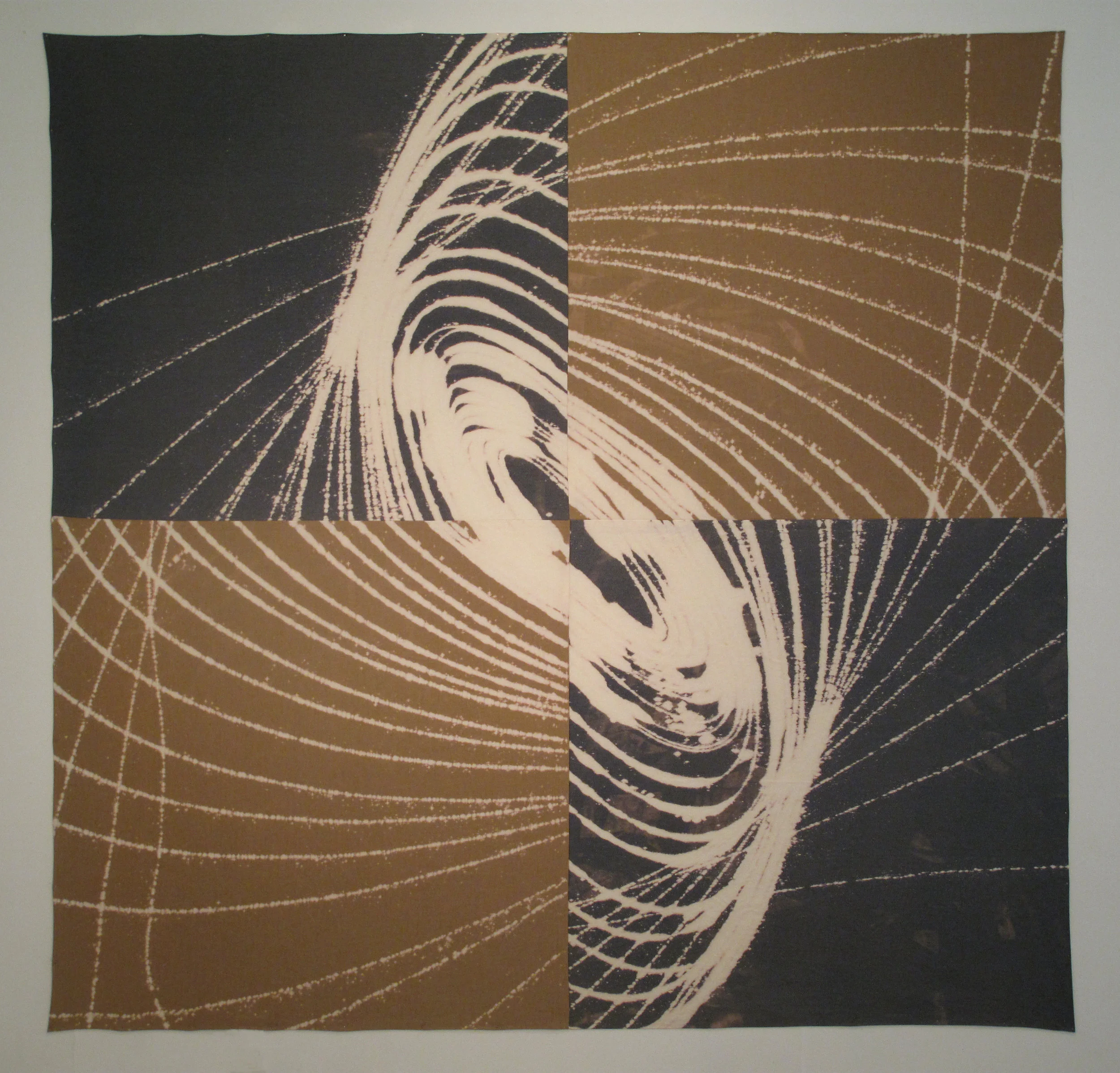 Four Part Reconstruction, 2011, Bleach on fabric, 84" x 84"