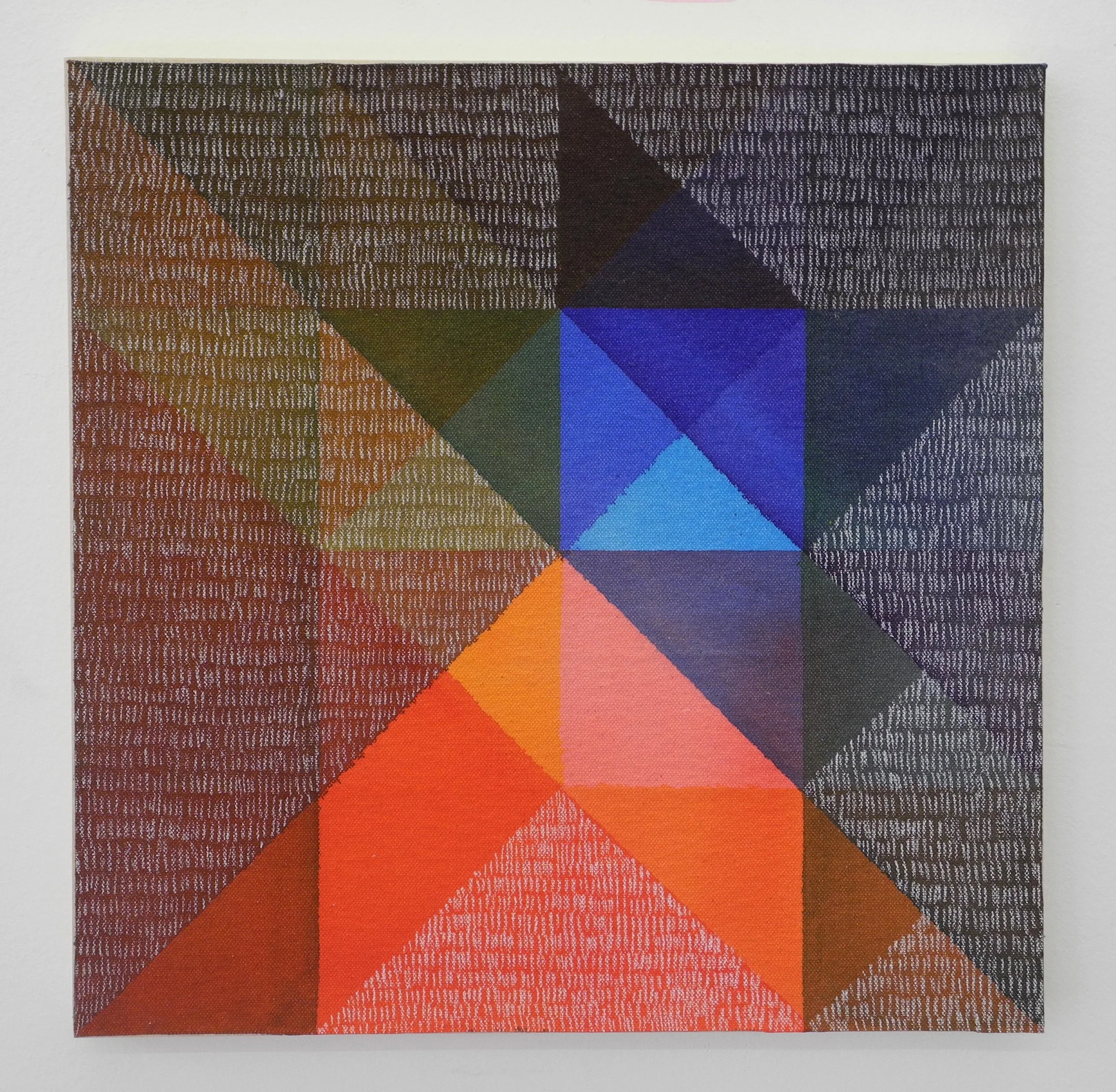 Element, 2016, Acrylic and colored pencil on canvas on board, 12" x 12"