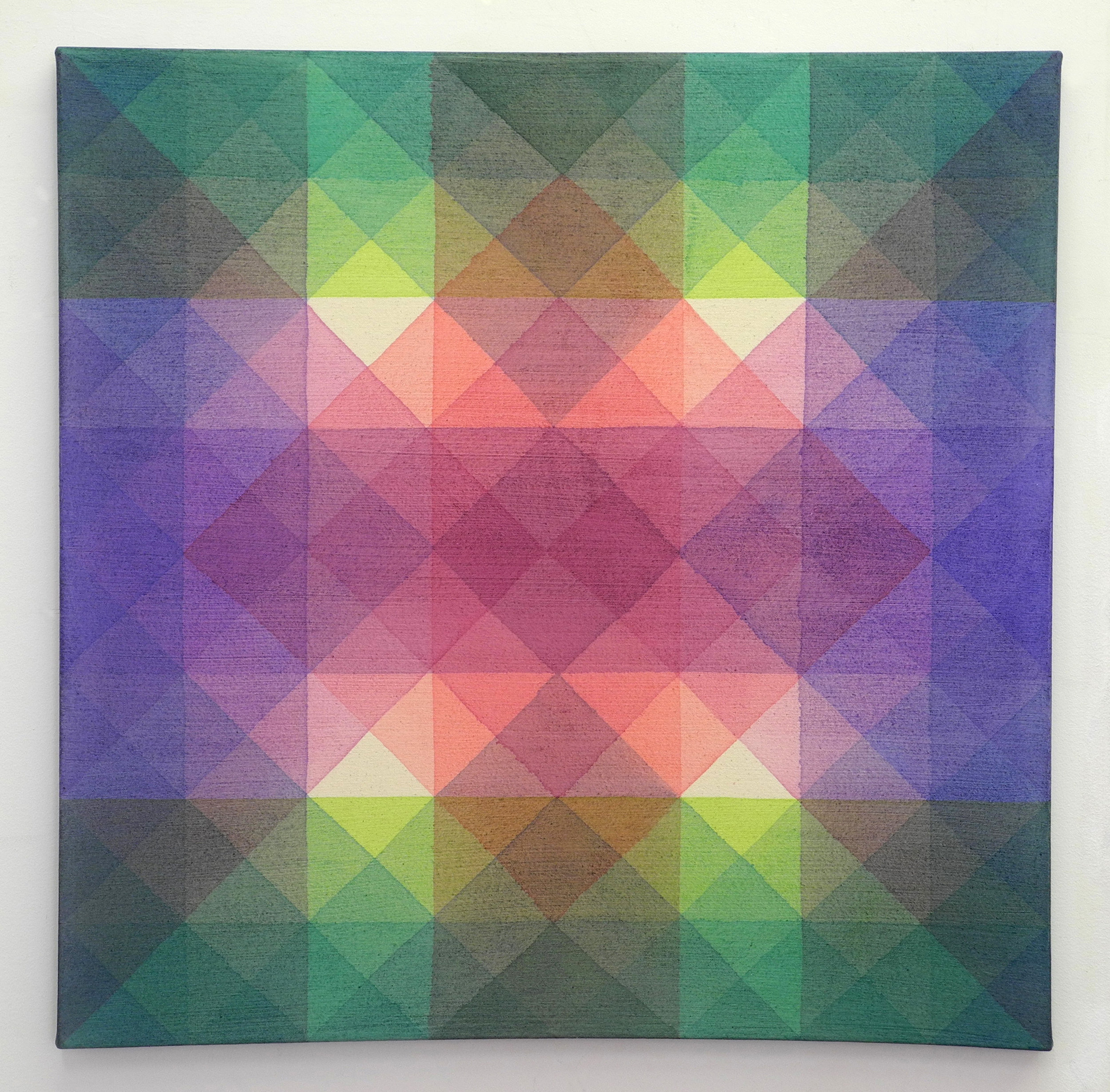 Field Kallop, Rose Reflection, 2019, Acrylic on canvas, 24" x 24"