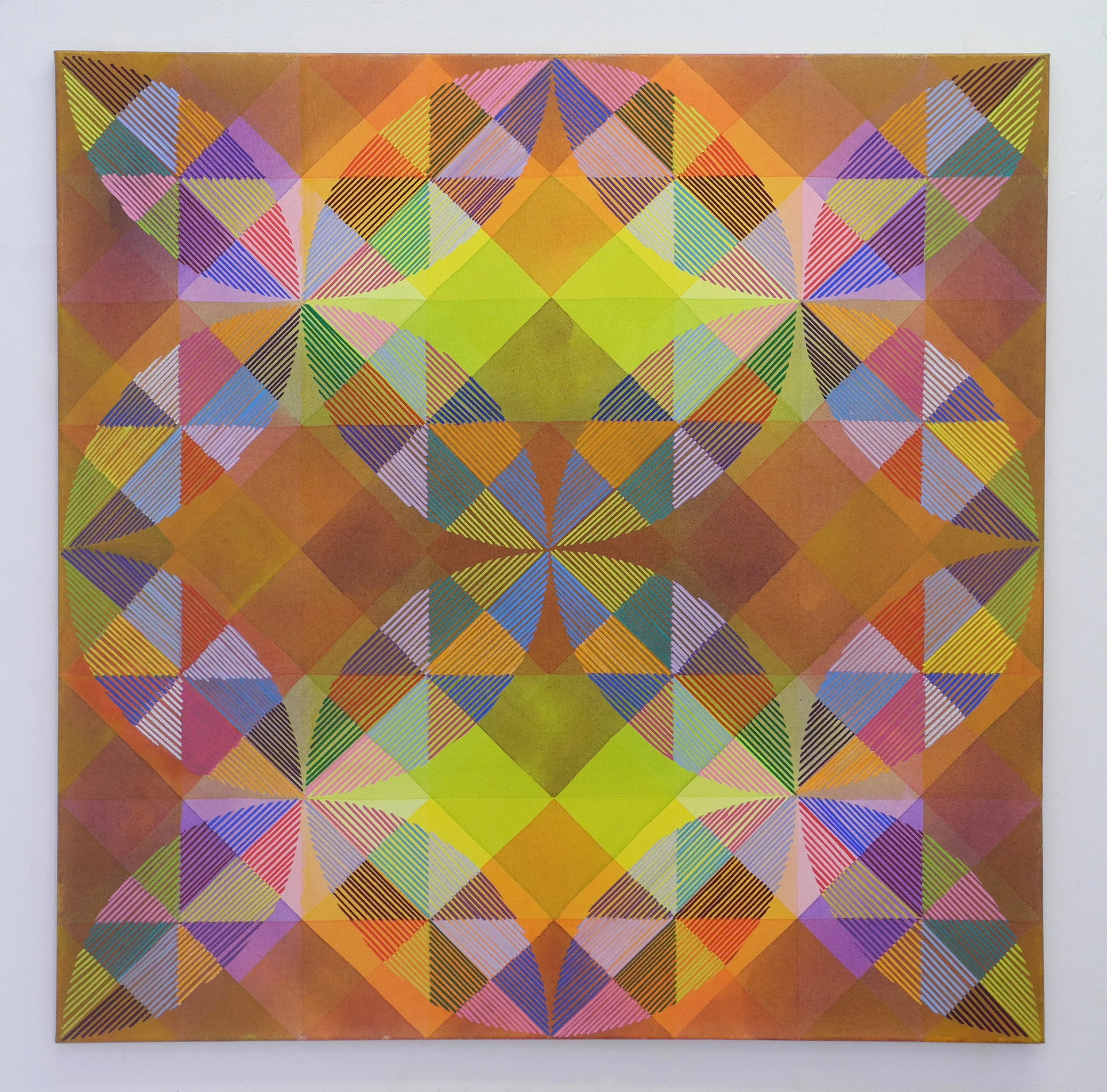 Face the Light Twice, Acrylic on canvas, 2018, 36" x 36"