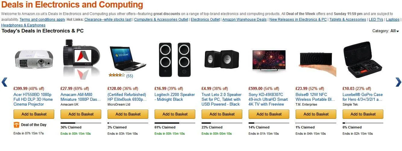 Amazon smart layout