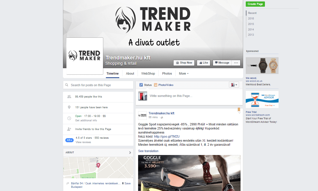 Trend Maker Facebook success story