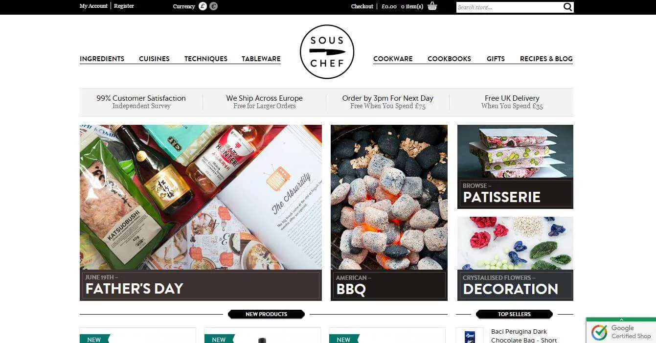 Sous Chef Landing Page