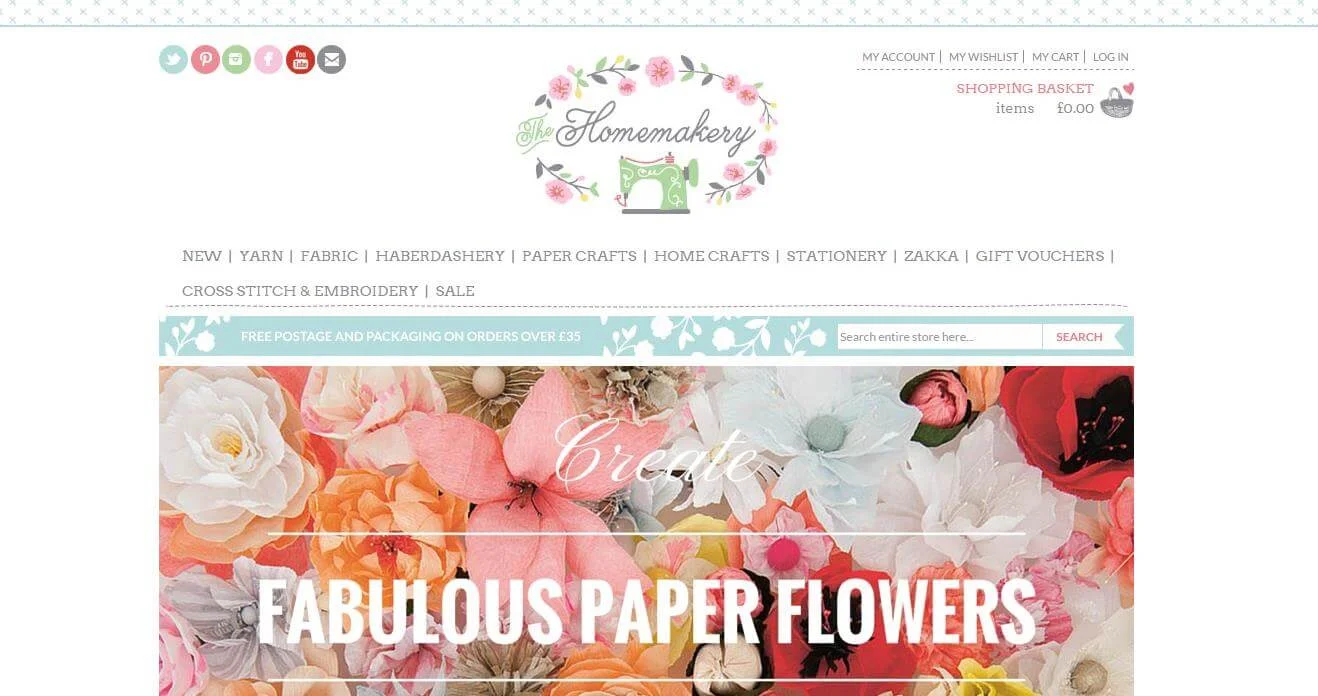 The Homemakery landing page