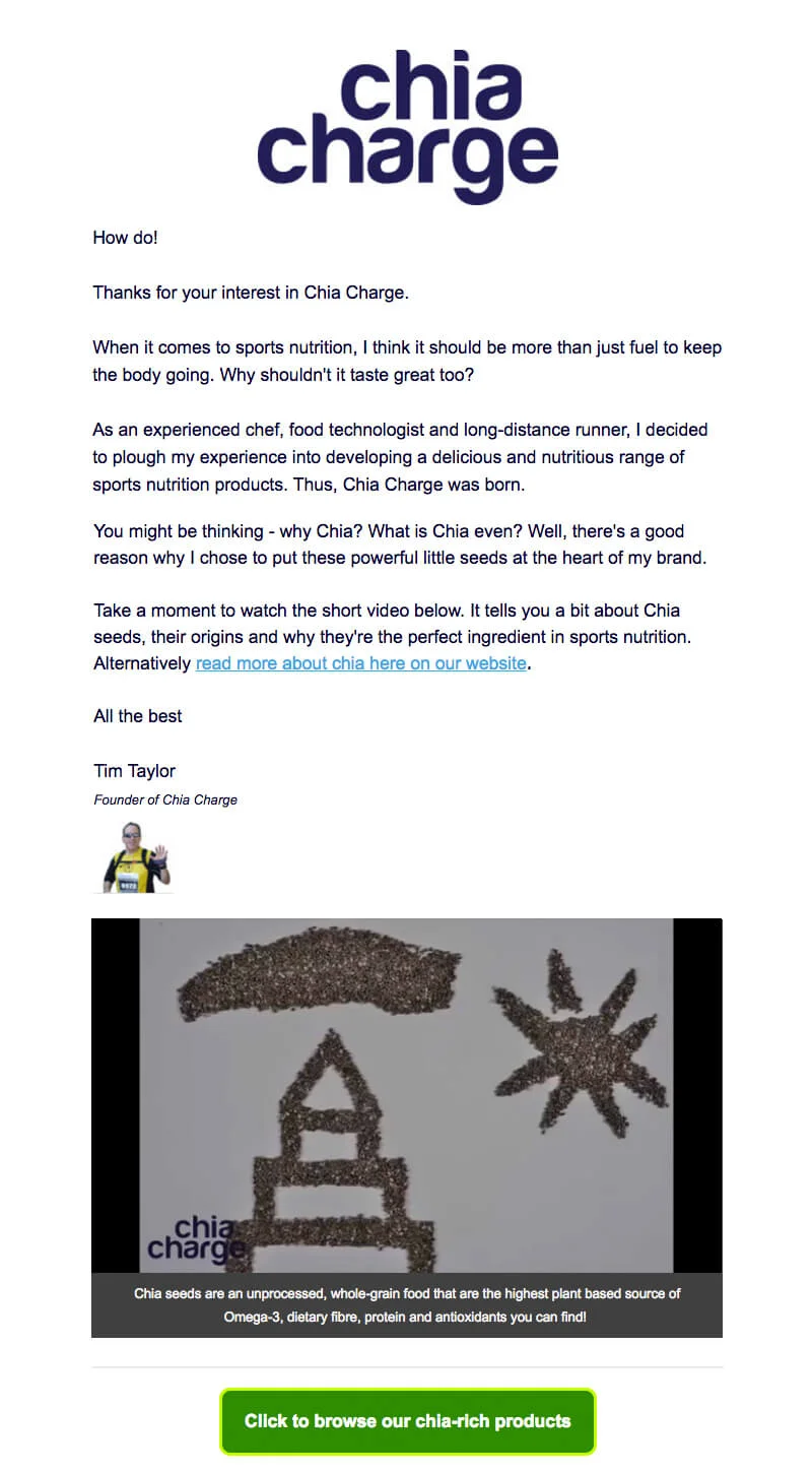 Chia Charge welcome email