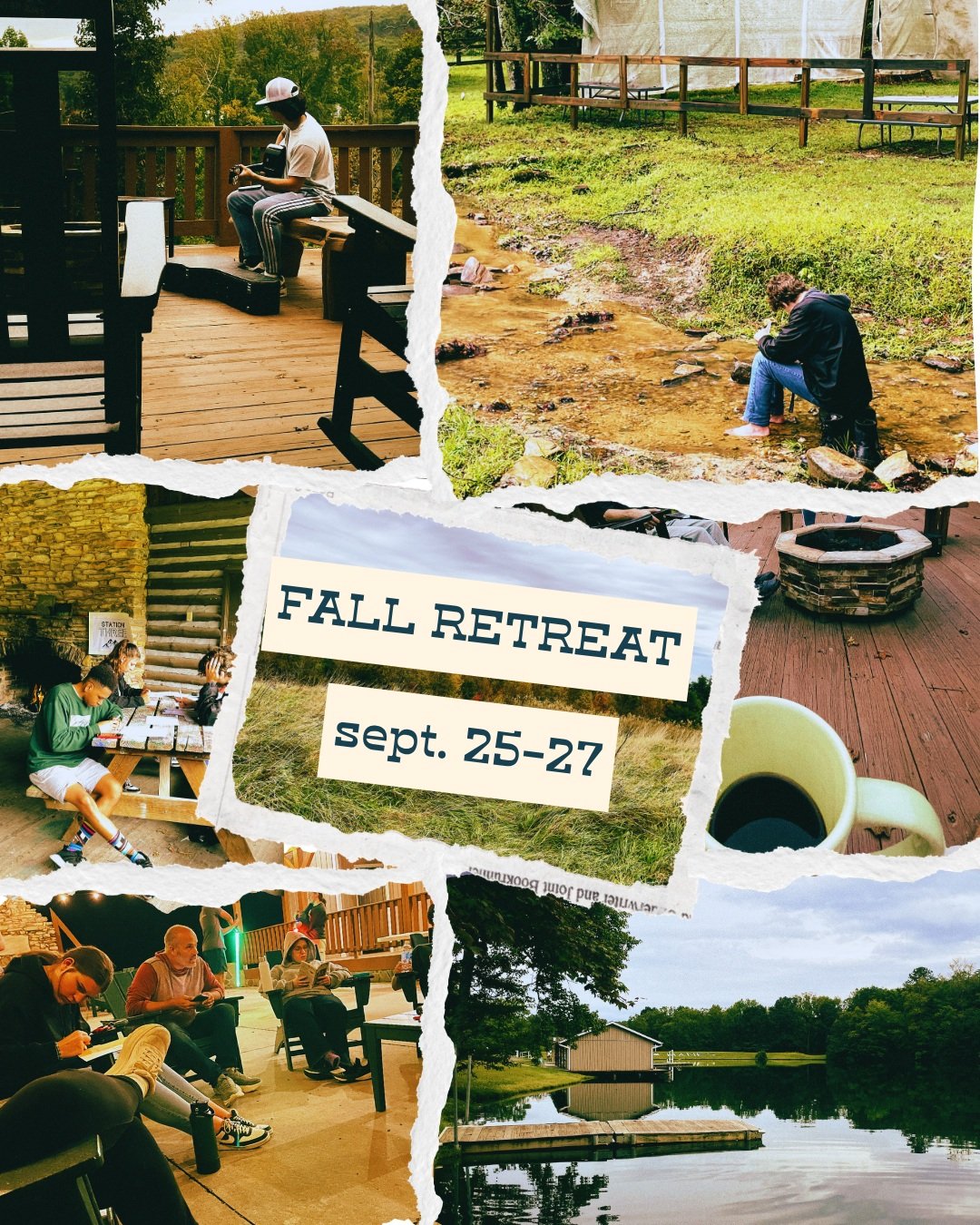 Fall Retreat is coming!!

You want this semester to glorify God. It&rsquo;s getting busy, so it feels harder and harder to hear His voice.

Your small group leader texts you.
&ldquo;Are you signed up for fall retreat?&rdquo;

A change of pace, a chan
