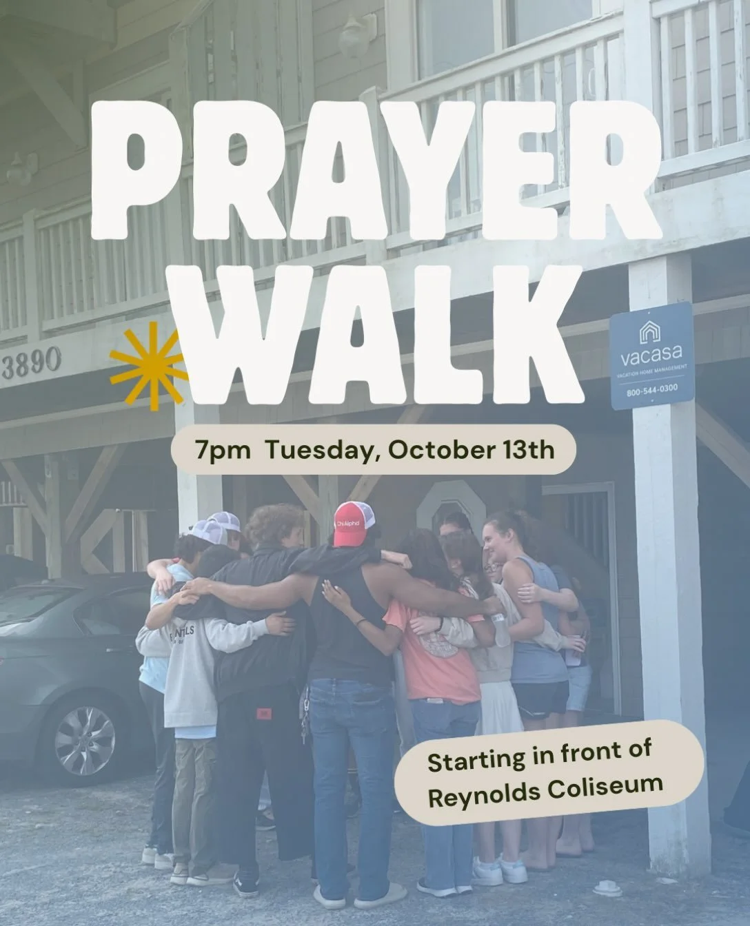Join us as we pray around and for our campus! 
&bull;
There&rsquo;s so much power in prayer so why not do it as a community!
&bull;
Meet us at 7pm at the stairs in front of Reynolds Coliseum.