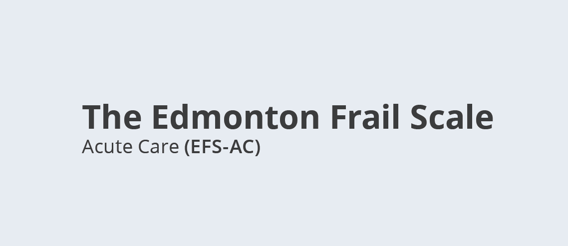 Edmonton Frail Scale Tool | Validity and reliability of the Edmonton ...