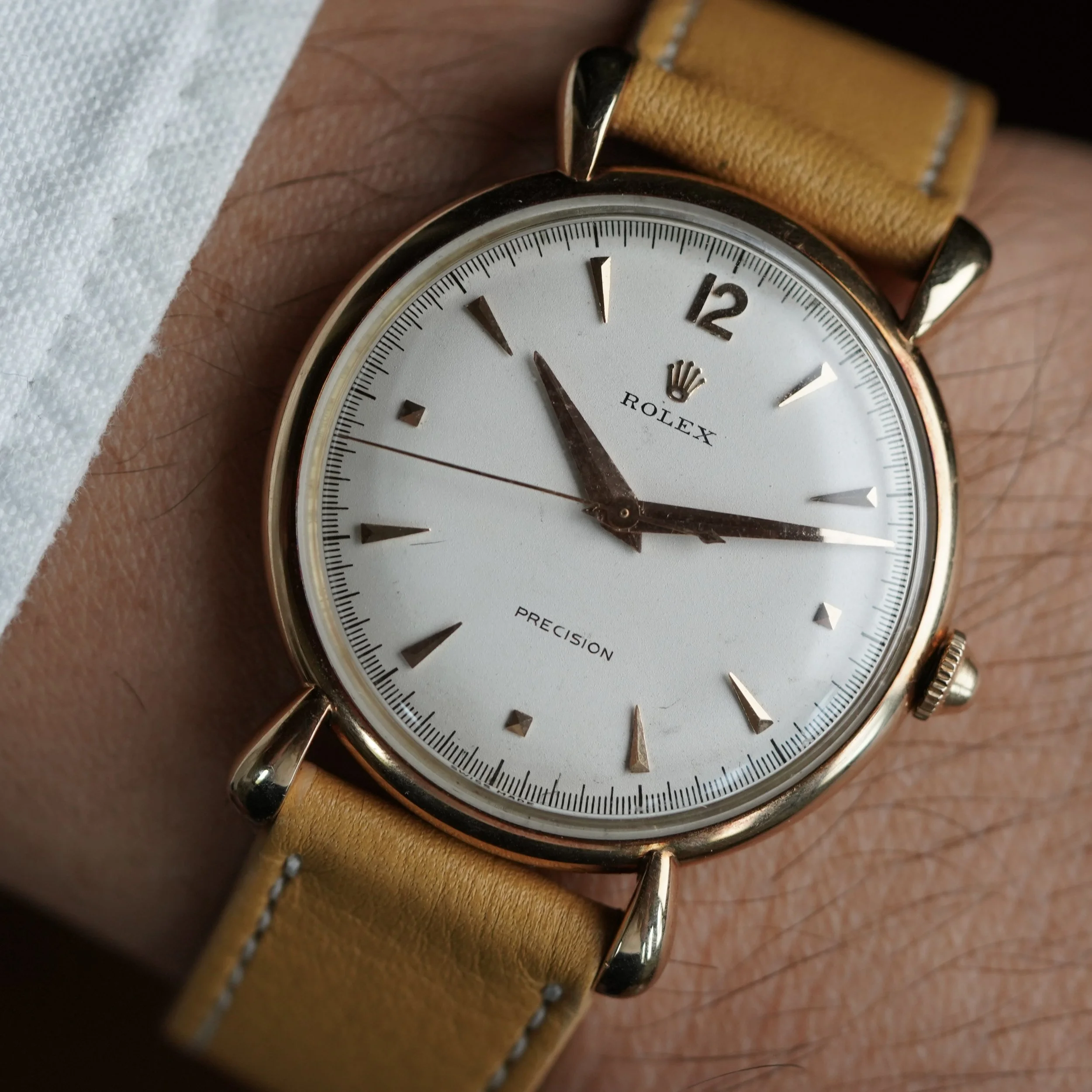 Rolex Precision Ref. 4411 In 14k Rose Gold Unpolished