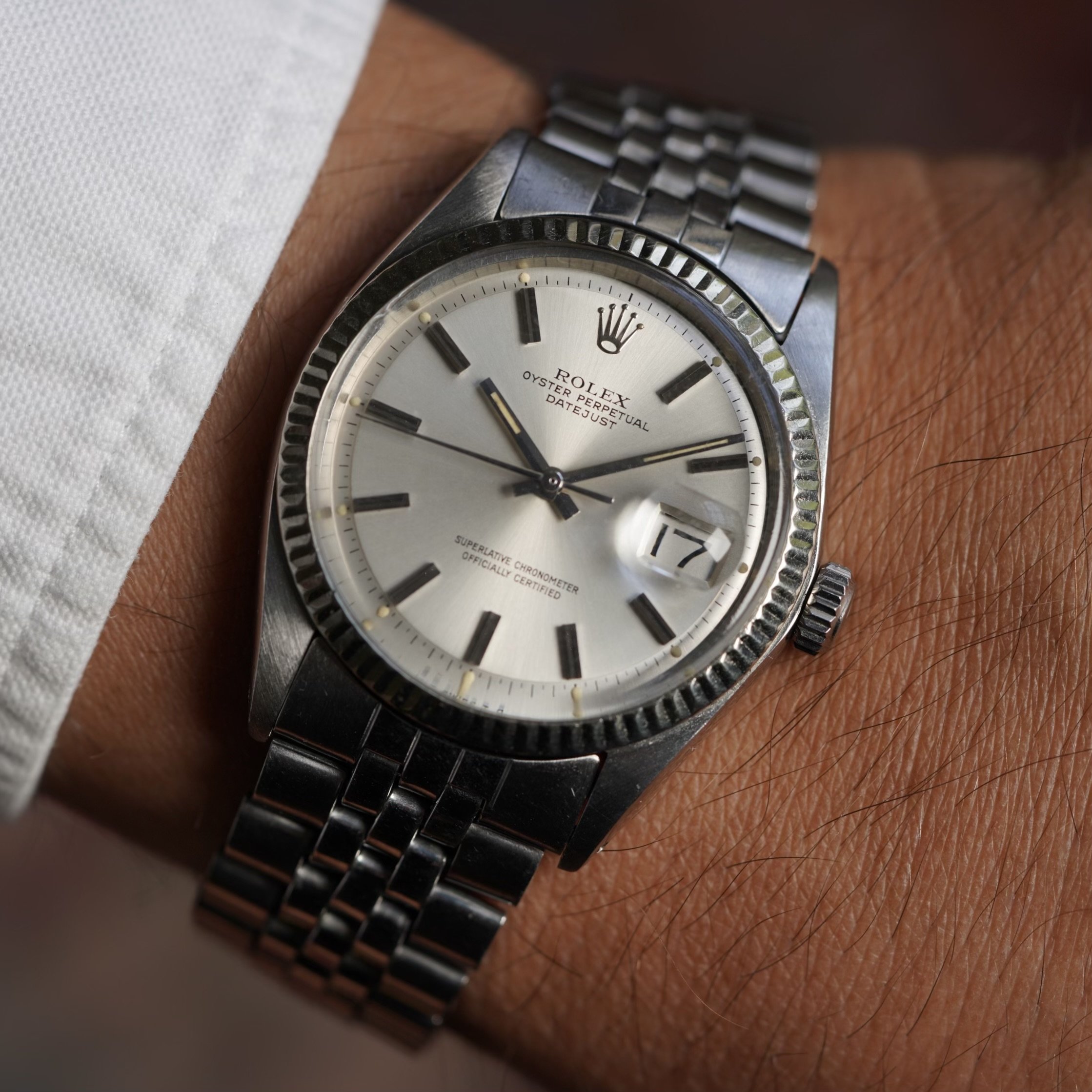 Rolex Datejust Reference 1601 w Silver Dial Wind Vintage