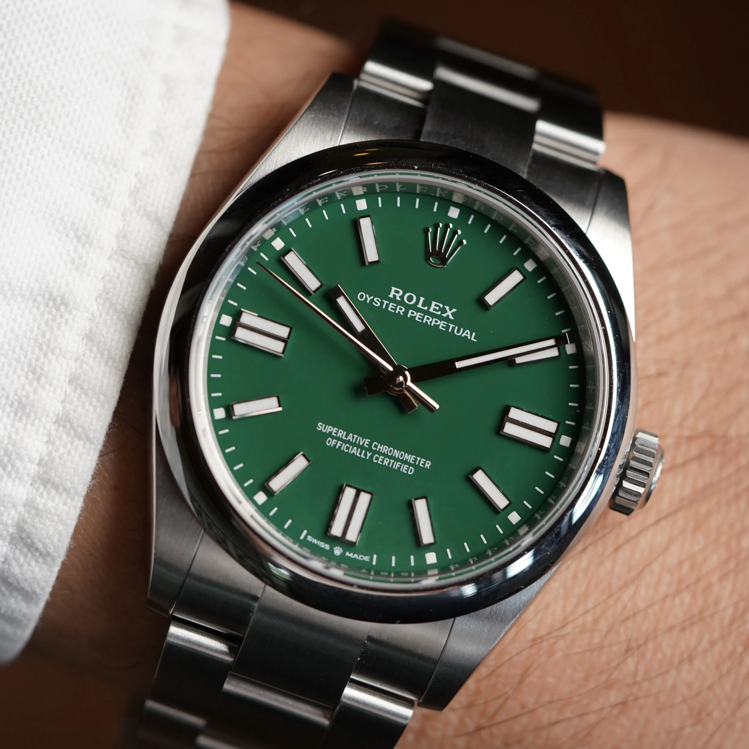 Rolex Green Dial 41MM Oyster Perpetual Reference 134300 Full Set