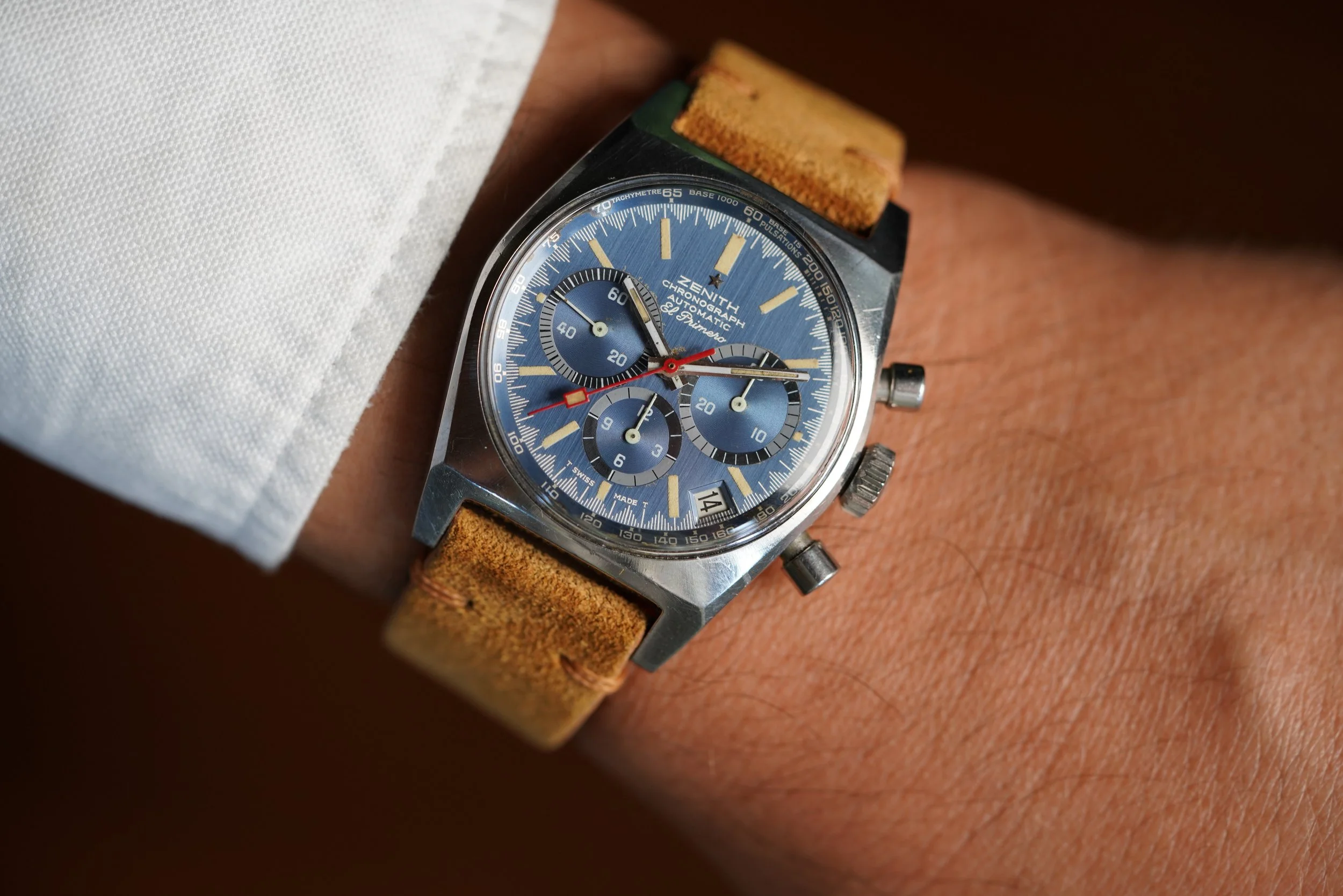 【新品未使用】Aging GZ cover Type1/SAPPHIRE Zenith Covergirl El Primero Ref. A3818 Unpolished — Wind Vintage