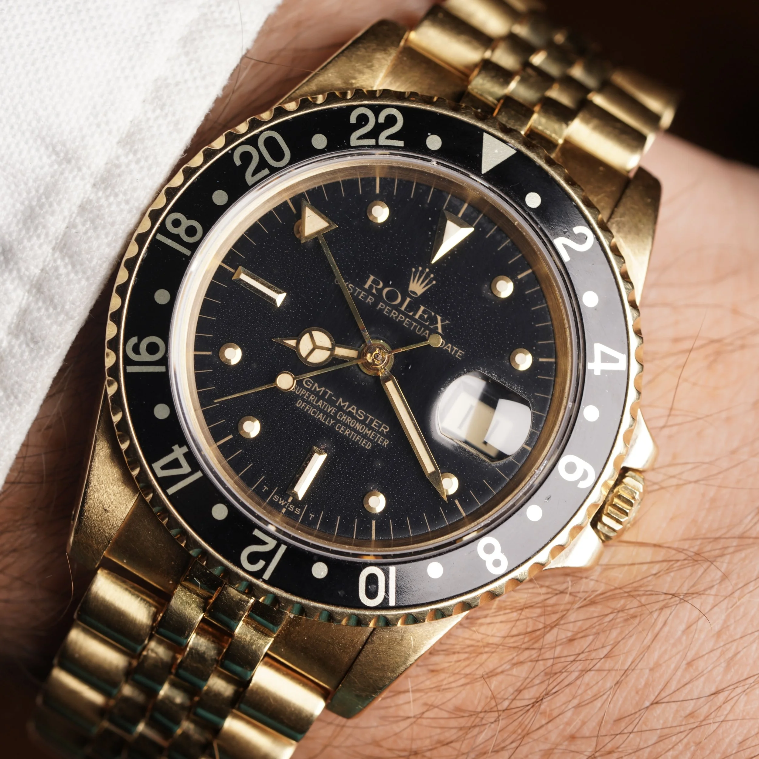 Rolex GMT-Master Reference 16758 in 18K YG on Jubilee w/ Box