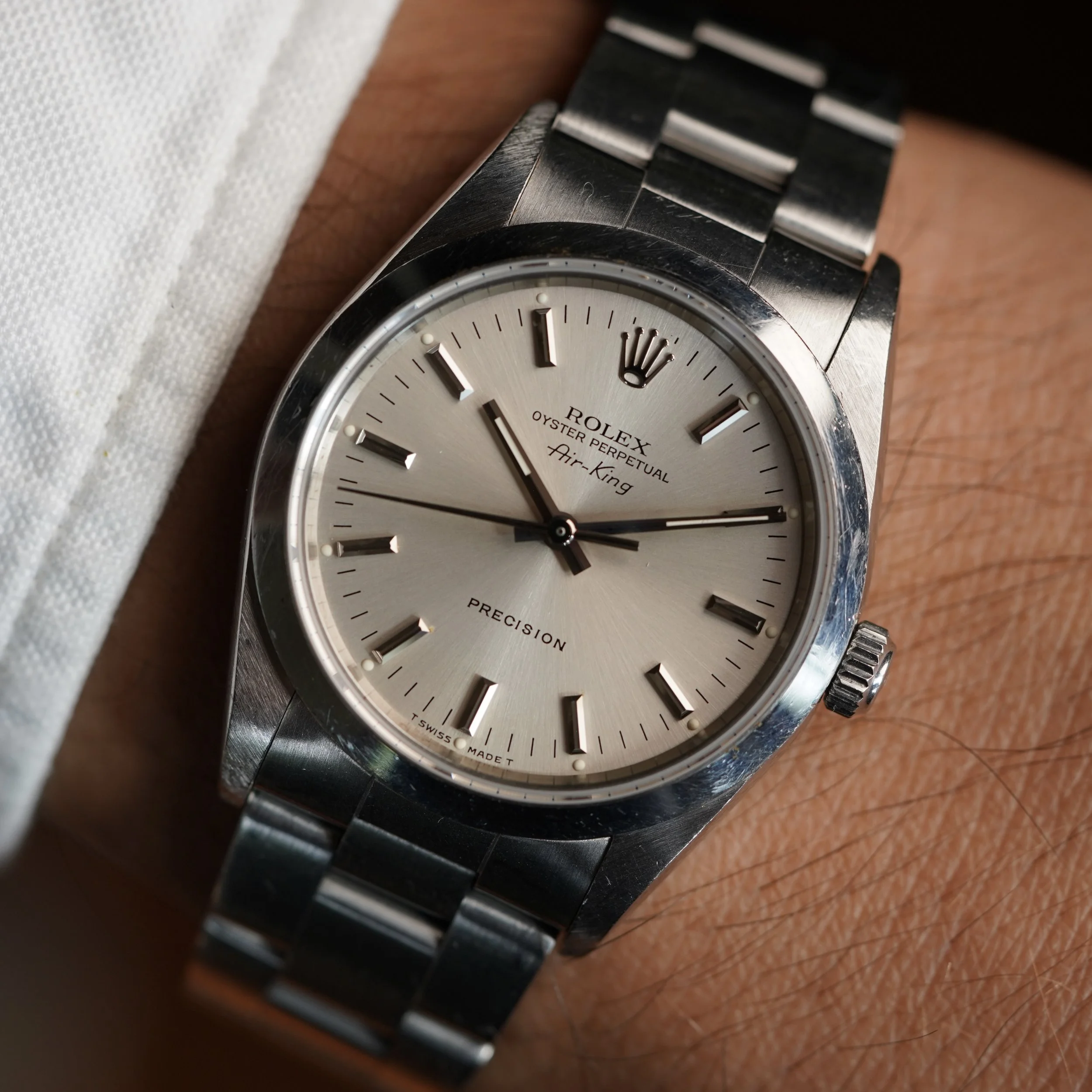Rolex Air-King Ref 14000 Silver Dial Unpolished