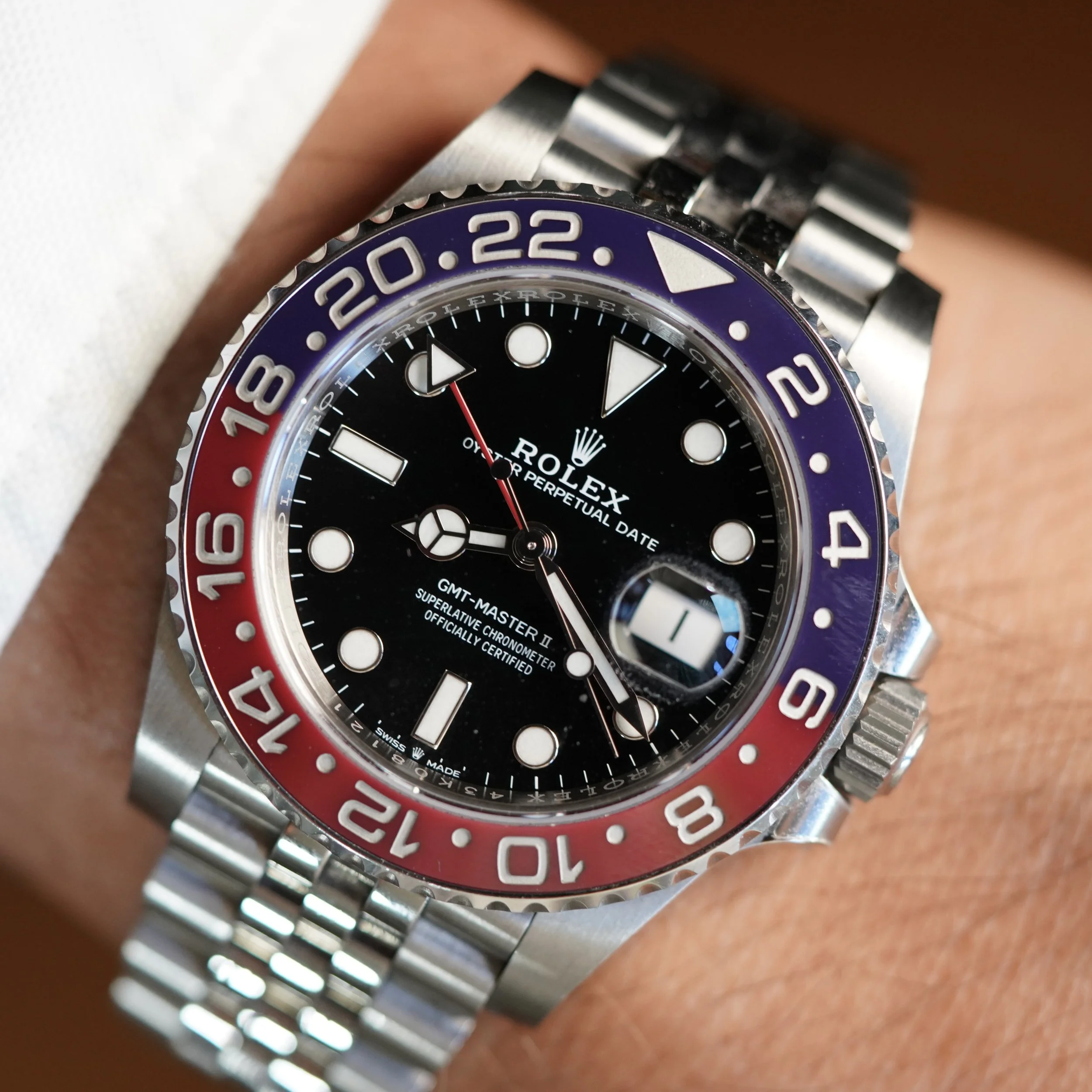 Rolex Pepsi GMT-Master II 126710BLRO on Jubilee w/ Box &amp; Papers Unpolished New Condition