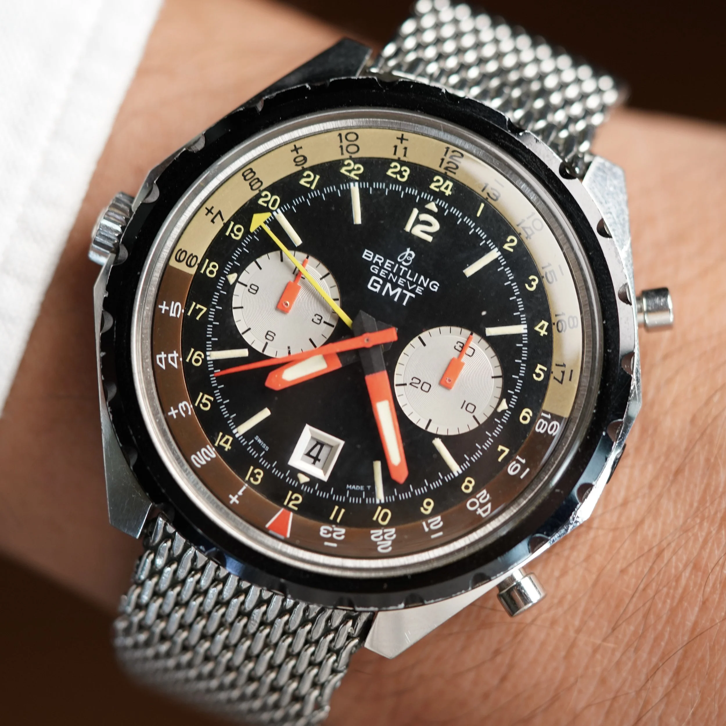 Breitling Chronomatic GMT Ref. 2115 on Bracelet Unpolished