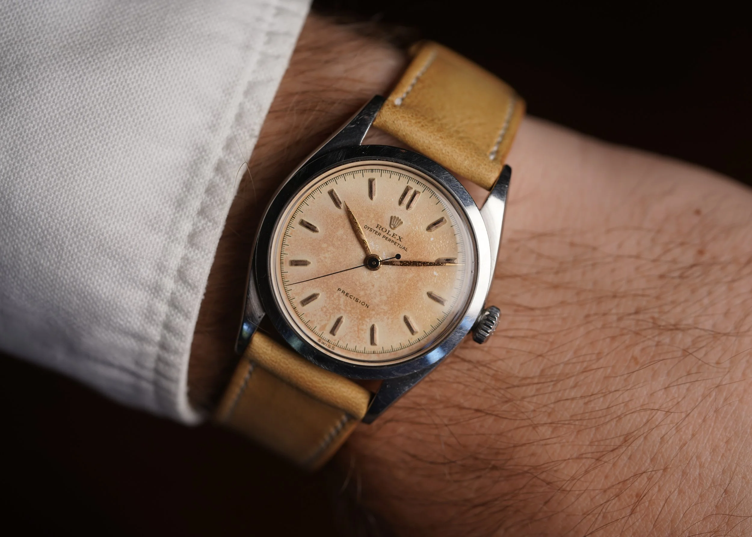ロイ Rolex Pre-Explorer 36MM Oyster Perpetual Reference 6298 w/ Non