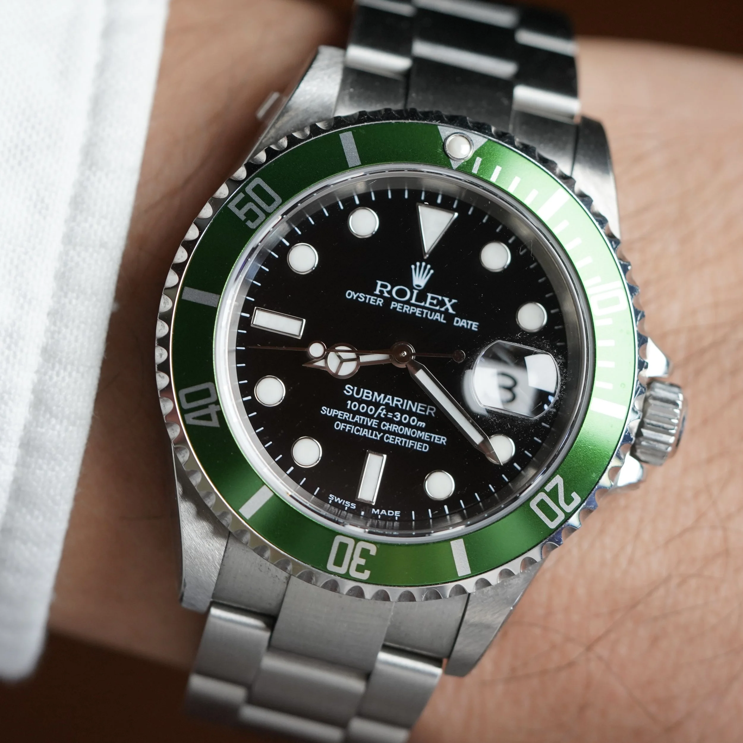 Rolex Kermit Submariner Ref 16610 Full Set Unpolished