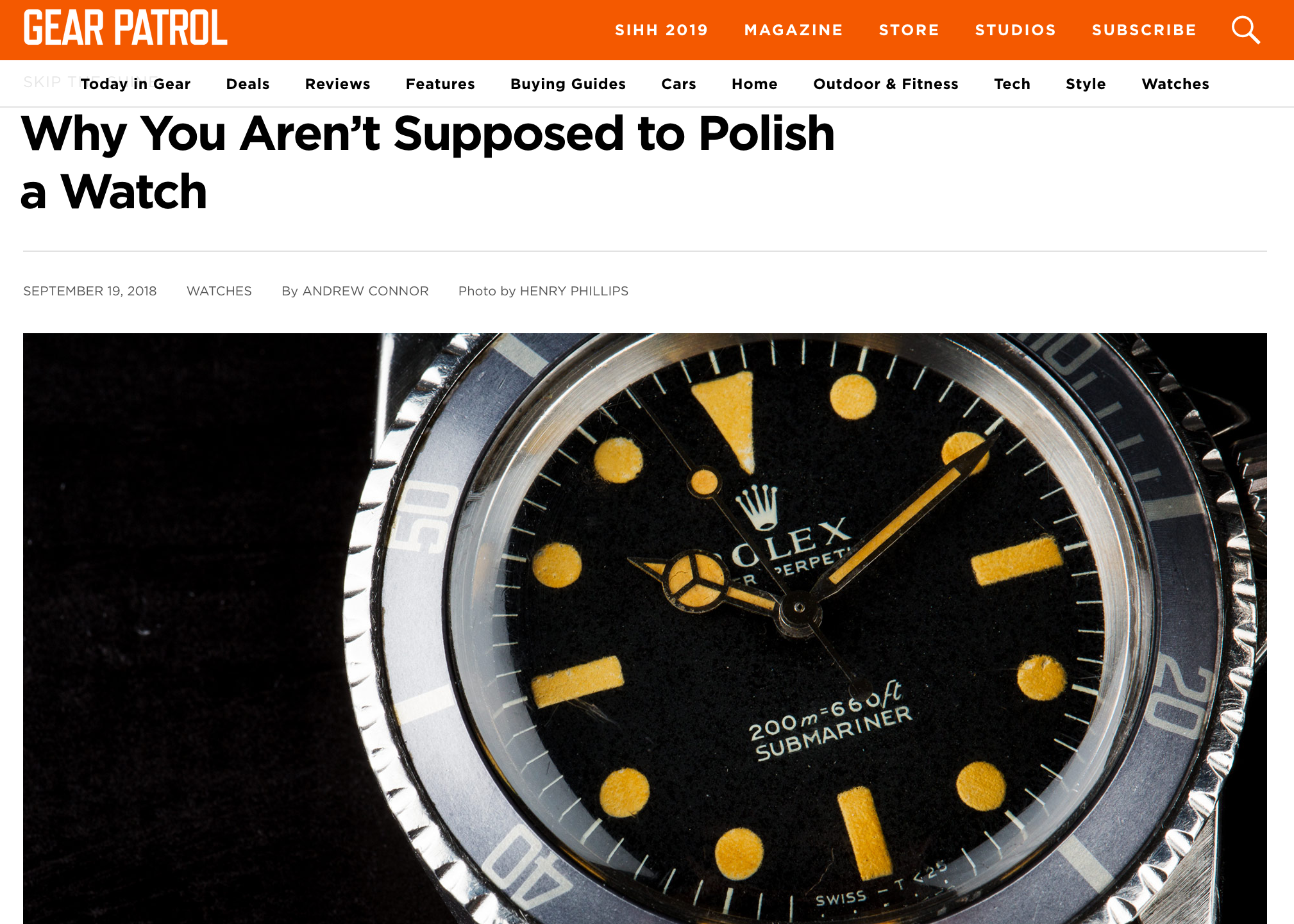Gear Patrol Eric Wind On Why You Aren T Supposed To Polish A Watch Wind Vintage