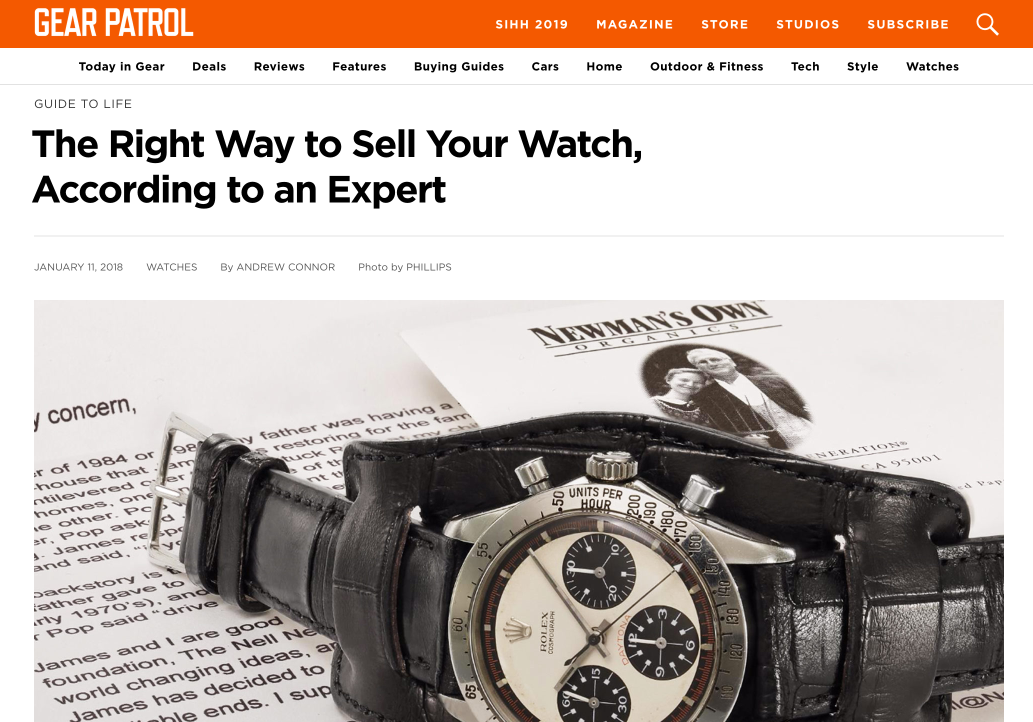 Gear Patrol: Eric Wind on How to Sell Your Watch