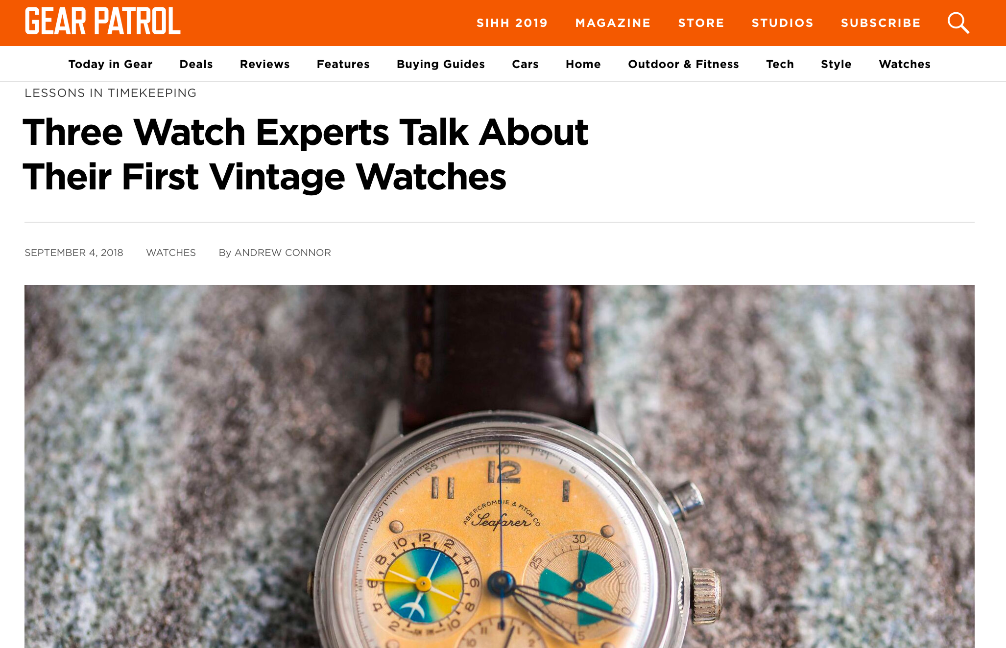 Gear Patrol: Eric Wind on his First Vintage Watch